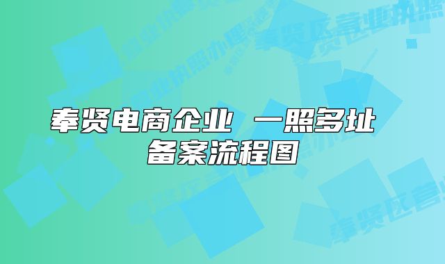奉贤电商企业 一照多址 备案流程图