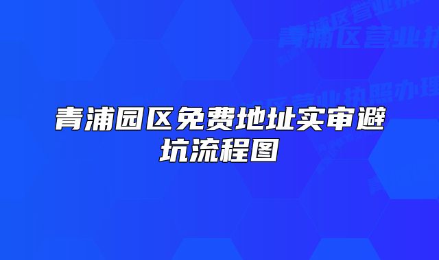 青浦园区免费地址实审避坑流程图