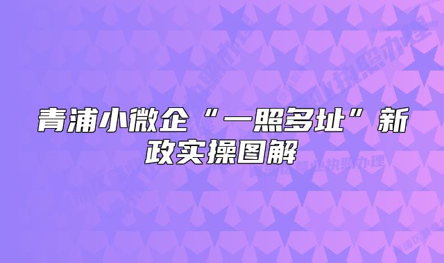 青浦小微企“一照多址”新政实操图解