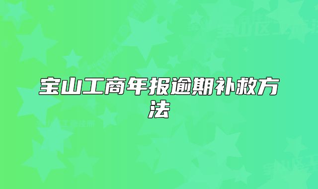 宝山工商年报逾期补救方法