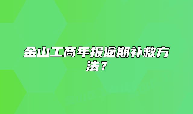 金山工商年报逾期补救方法？