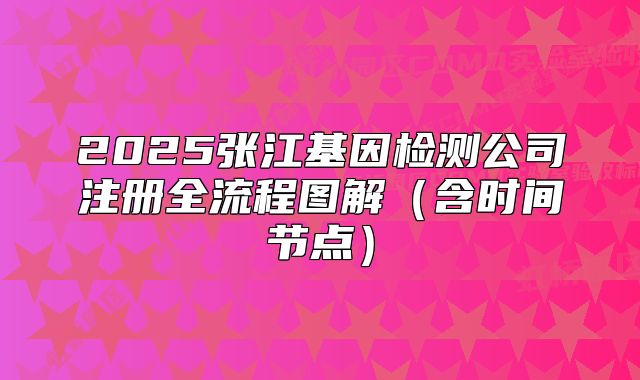 2025张江基因检测公司注册全流程图解（含时间节点）