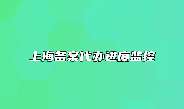 上海备案代办进度监控