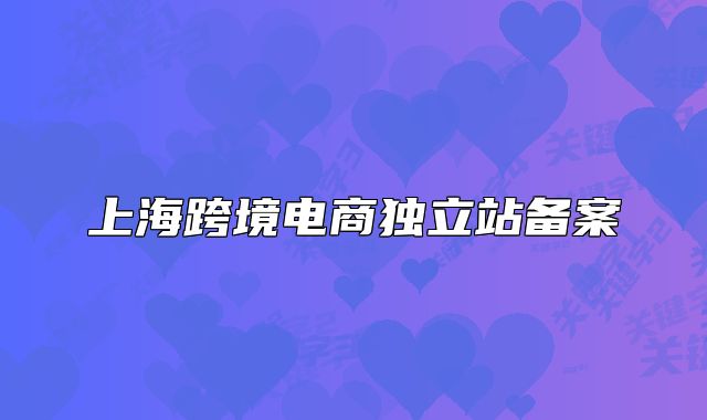 上海跨境电商独立站备案