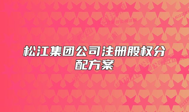 松江集团公司注册股权分配方案