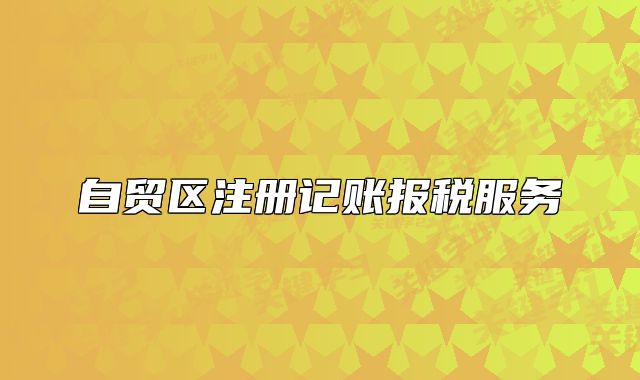 自贸区注册记账报税服务