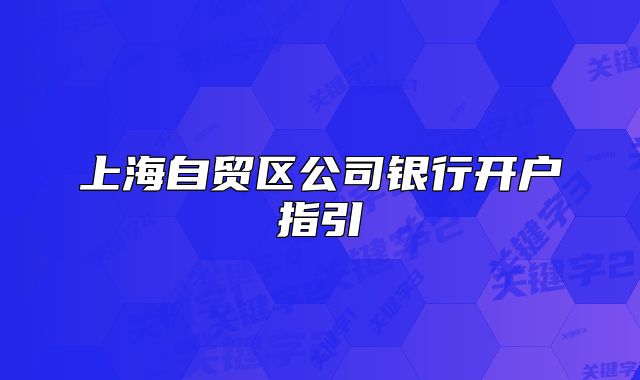 上海自贸区公司银行开户指引