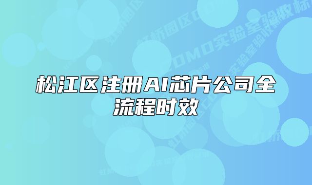 松江区注册AI芯片公司全流程时效