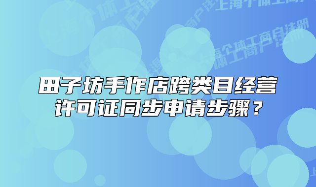 田子坊手作店跨类目经营许可证同步申请步骤？