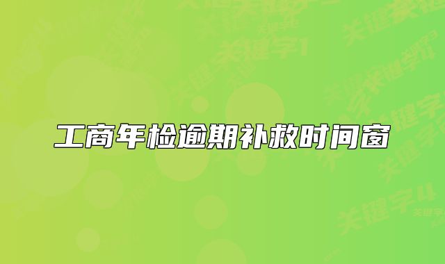 工商年检逾期补救时间窗