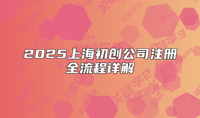 2025上海初创公司注册全流程详解