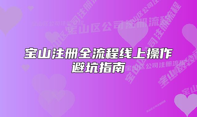宝山注册全流程线上操作避坑指南