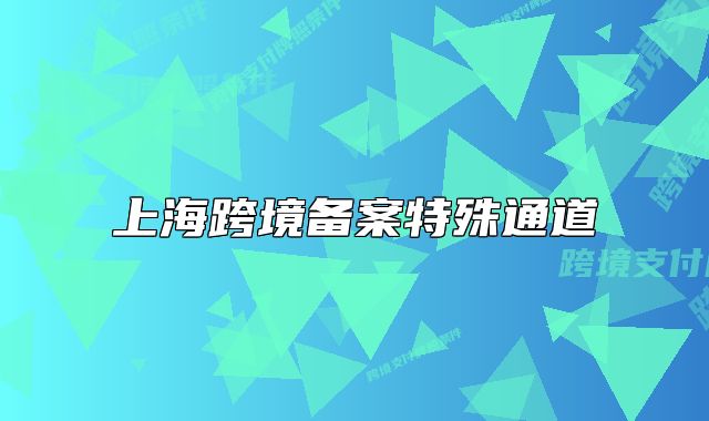 上海跨境备案特殊通道