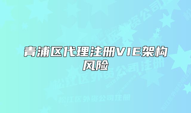 青浦区代理注册VIE架构风险