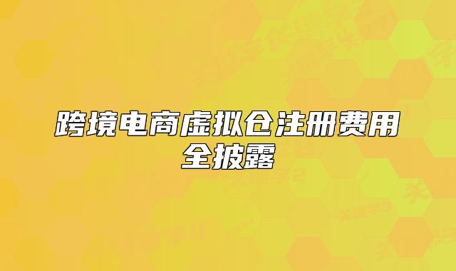 跨境电商虚拟仓注册费用全披露