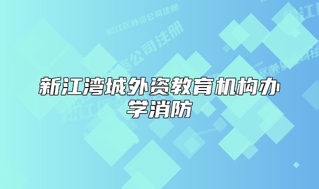 新江湾城外资教育机构办学消防