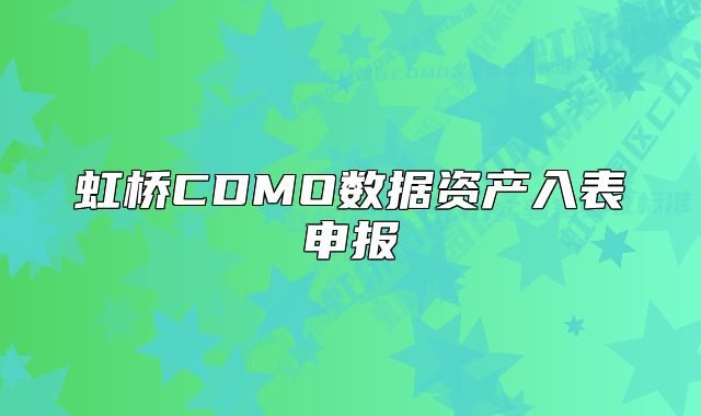 虹桥CDMO数据资产入表申报
