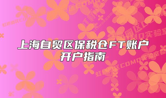 上海自贸区保税仓FT账户开户指南