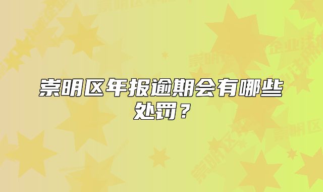 崇明区年报逾期会有哪些处罚？