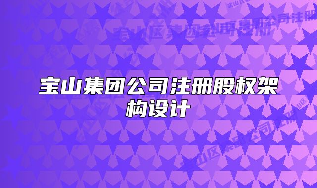 宝山集团公司注册股权架构设计