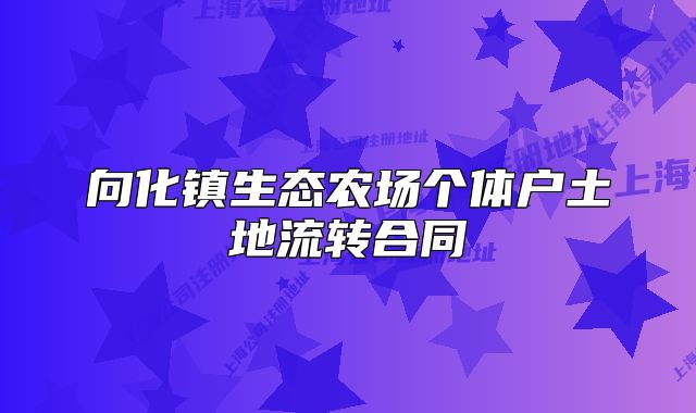 向化镇生态农场个体户土地流转合同