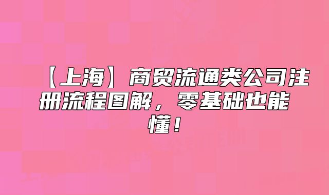 【上海】商贸流通类公司注册流程图解，零基础也能懂！