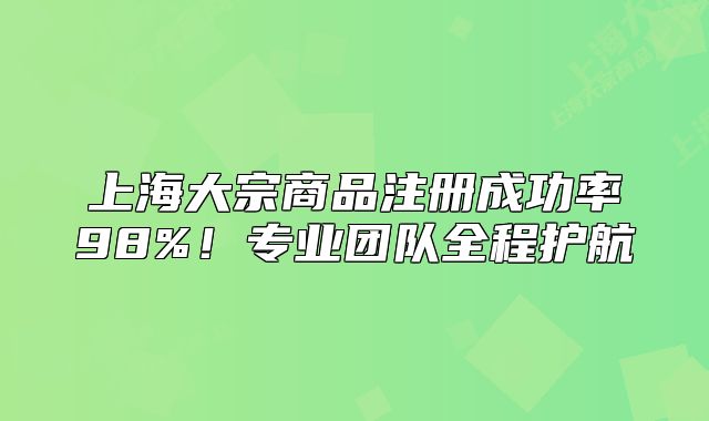 上海大宗商品注册成功率98%!专业团队全程护航
