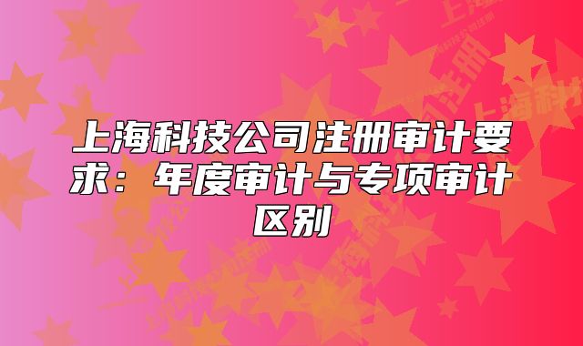 上海科技公司注册审计要求:年度审计与专项审计区别