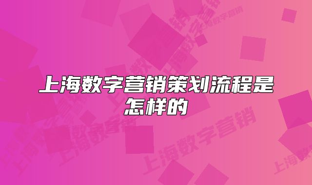 上海数字营销策划流程是怎样的