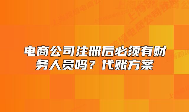 电商公司注册后必须有财务人员吗？代账方案