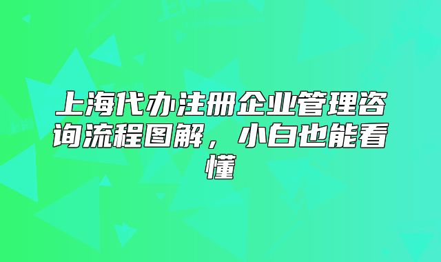 上海代办注册企业管理咨询流程图解,小白也能看懂