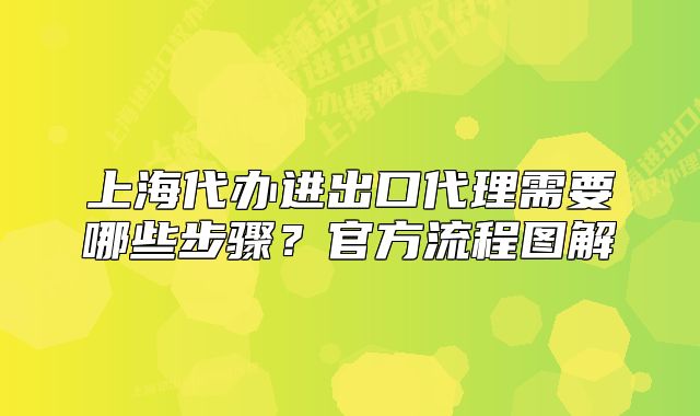 上海代办进出口代理需要哪些步骤?官方流程图解