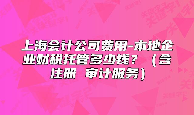 上海会计公司费用-本地企业财税托管多少钱?(含注册 审计服务)