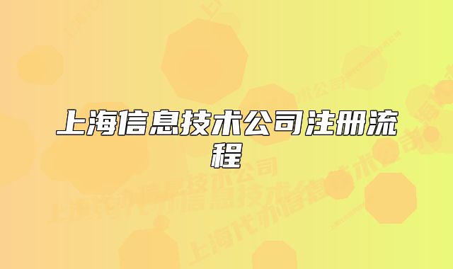 上海信息技术公司注册流程