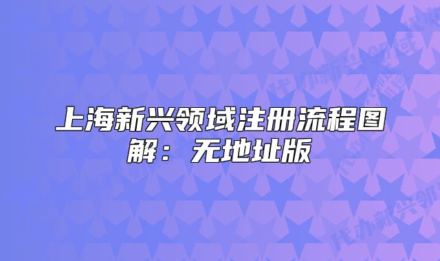 上海新兴领域注册流程图解:无地址版