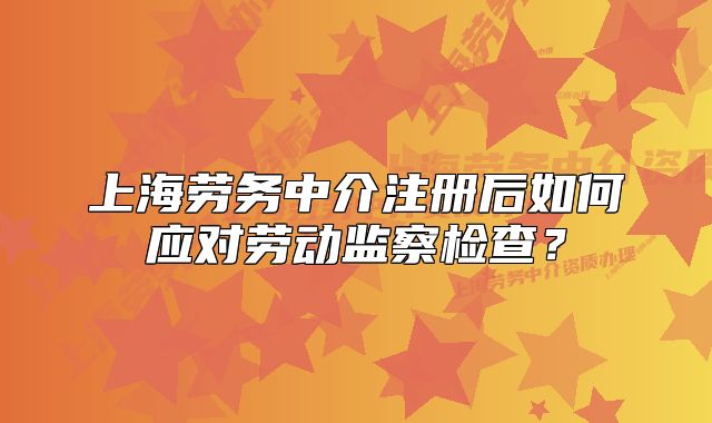 上海劳务中介注册后如何应对劳动监察检查?