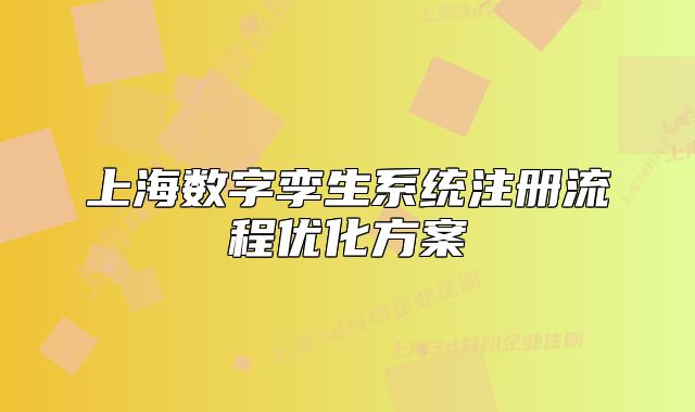 上海数字孪生系统注册流程优化方案