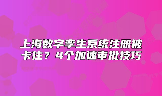 上海数字孪生系统注册被卡住？4个加速审批技巧