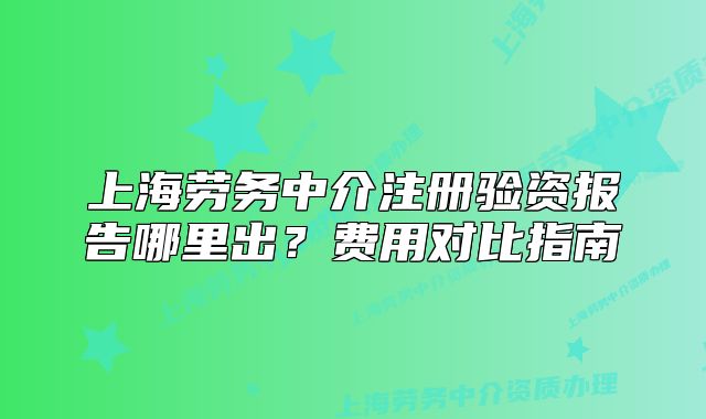 上海劳务中介注册验资报告哪里出?费用对比指南