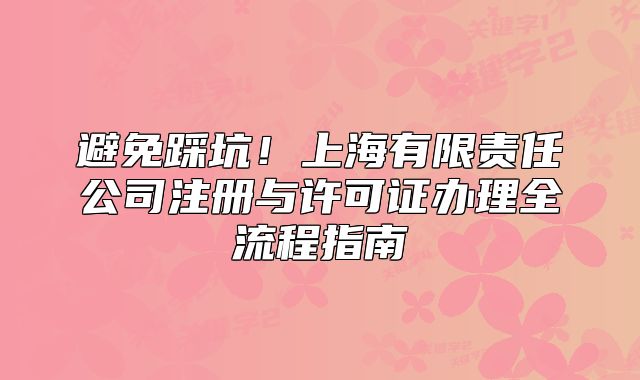 避免踩坑!上海有限责任公司注册与许可证办理全流程指南