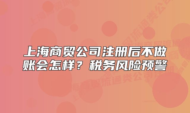上海商贸公司注册后不做账会怎样?税务风险预警