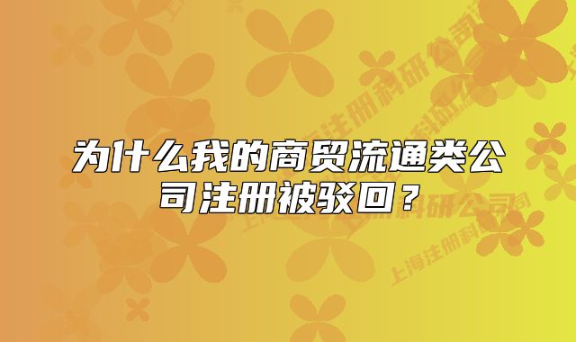 为什么我的商贸流通类公司注册被驳回?