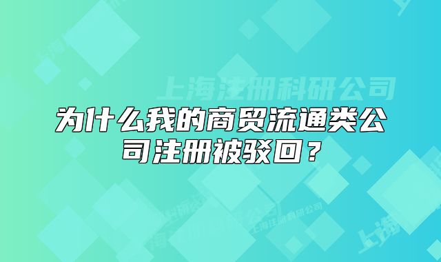 为什么我的商贸流通类公司注册被驳回?