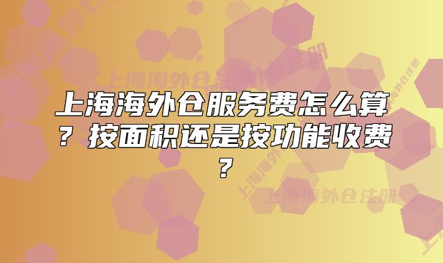 上海海外仓服务费怎么算?按面积还是按功能收费?