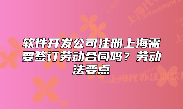 软件开发公司注册上海需要签订劳动合同吗？劳动法要点