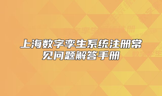 上海数字孪生系统注册常见问题解答手册