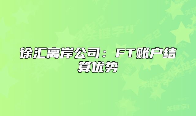 徐汇离岸公司：FT账户结算优势