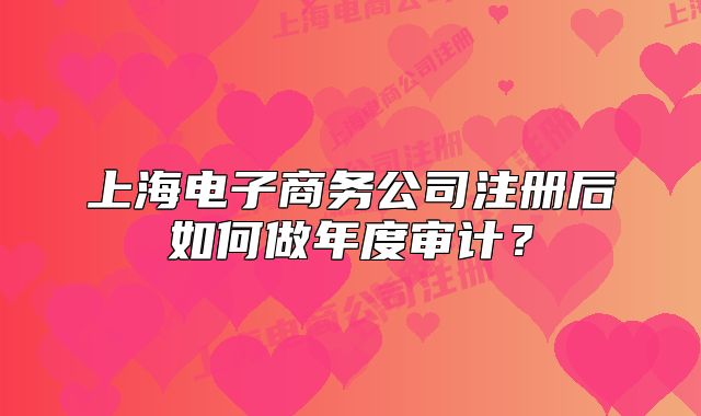 上海电子商务公司注册后如何做年度审计?