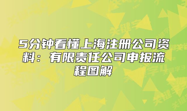 5分钟看懂上海注册公司资料:有限责任公司申报流程图解